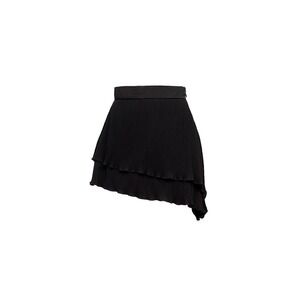 Kilentar Joyo Black Meje Asymmetric Chiffon Mini Skirt Sz 20 NWT Office Academia